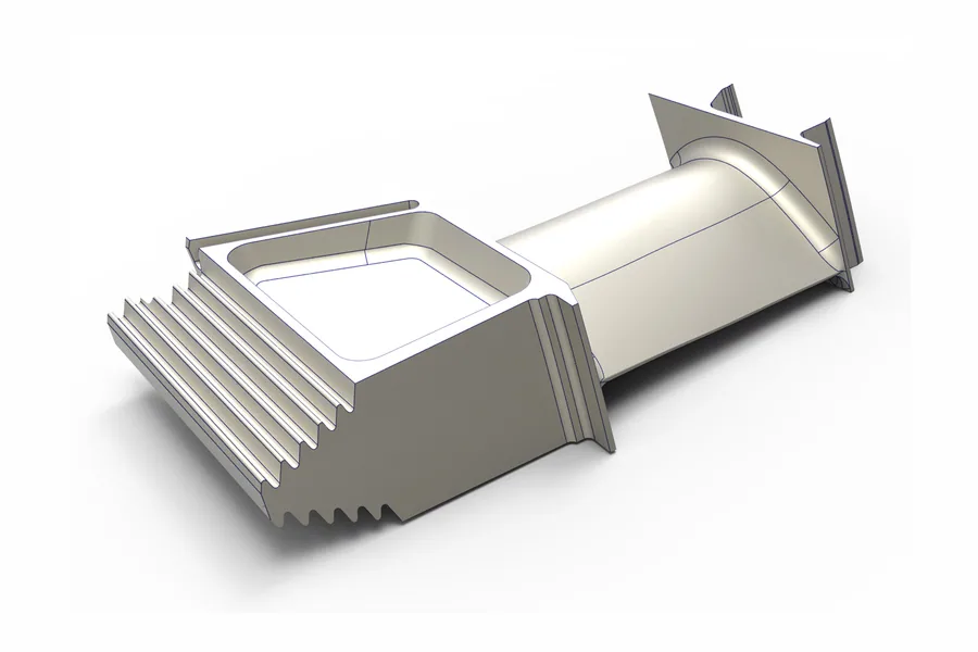 Parametric CAD model rebuilt from scan data